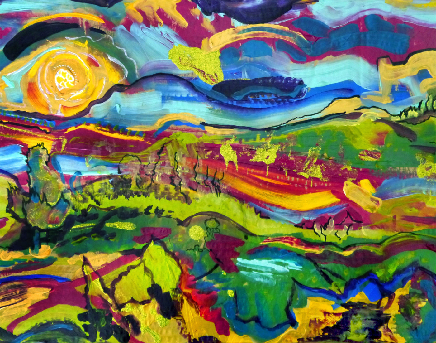Landscape 17 - High Resolution Print by Deborah Margolin, Mounted