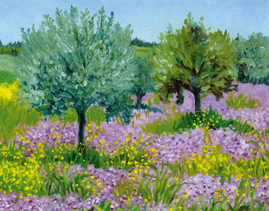 Olive Trees - High Resolution Print by Connie Shishkoff - 11'x14" - Mounted